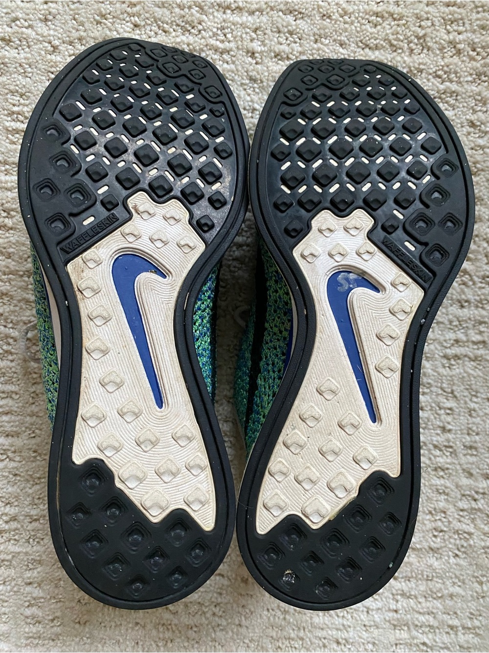 Nike Flyknit Racer - Green/Blue Knit - Picture 6 of 7